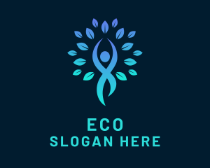 Eco Meditation Yoga Tree Logo