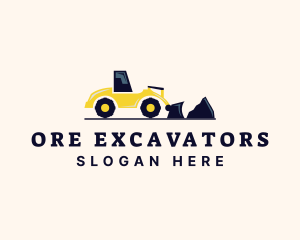 Construction Excavator Machinery logo design