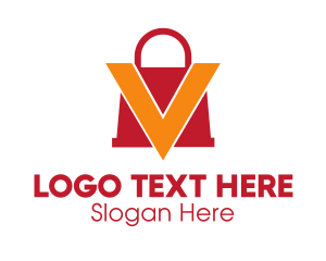 Bag - Red Bag V logo design