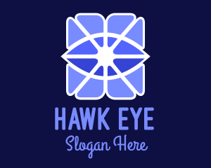 Purple Visual Eye logo design