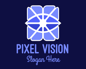 Purple Visual Eye logo design