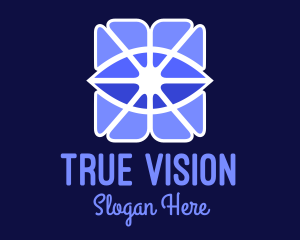 Purple Visual Eye logo design