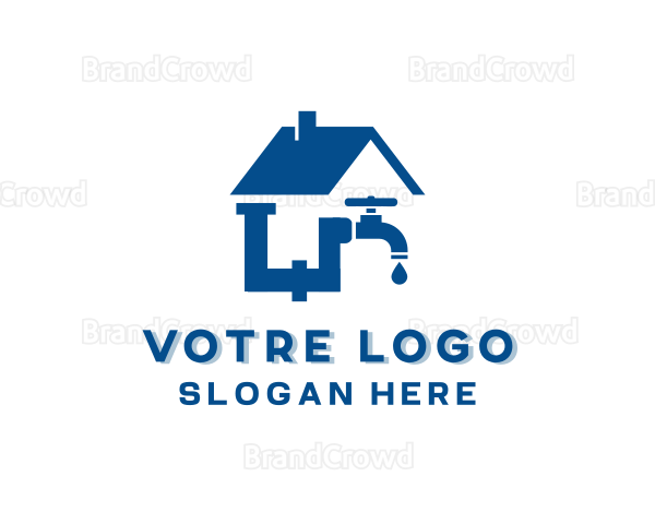 House Plumbing Maintenance Logo