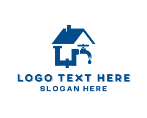 House - House Plumbing Maintenance logo design