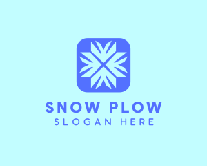 Digital Blue Snowflake logo design