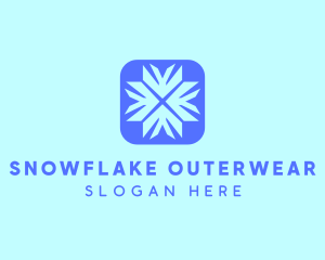 Digital Blue Snowflake logo design