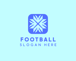 Symbol - Digital Blue Snowflake logo design