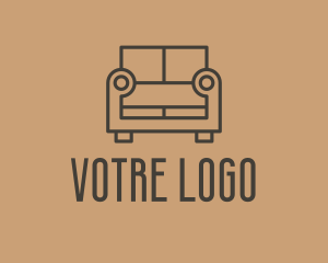 Brown Armchair Furniture Logo