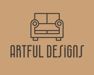 Brown Armchair Furniture logo design