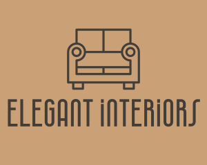 Brown Armchair Furniture logo design