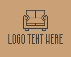 Brown Armchair Furniture Logo