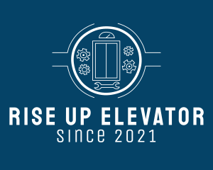 Elevator Lift Wrench  logo design