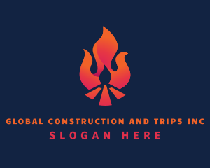 Blaze - Hot Bonfire Flame logo design