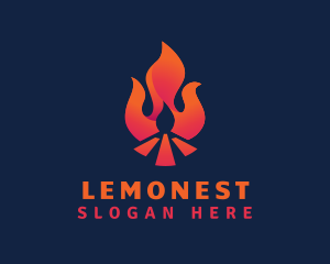 Sustainable Energy - Hot Bonfire Flame logo design