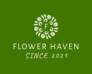 Swirl Flower Bouquet logo design