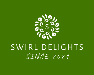 Swirl Flower Bouquet logo design