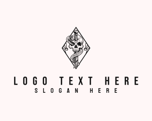 Sword - Skull Snake Dagger logo design