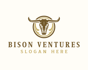 Western Bull Skull logo design