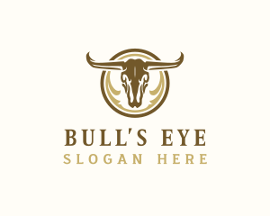 Western Bull Skull logo design