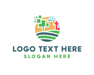 Home - Digital Pixel Farm Tree logo design