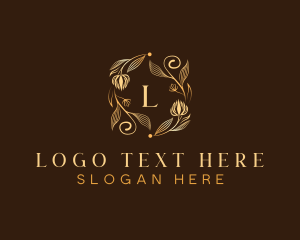 Events - Floral Ornament Insignia logo design