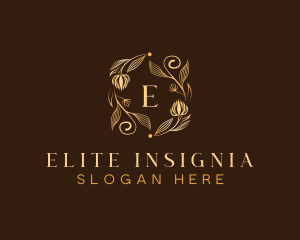 Floral Ornament Insignia logo design