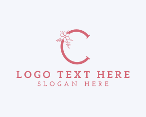 Floral - Floral Feminine Letter C logo design
