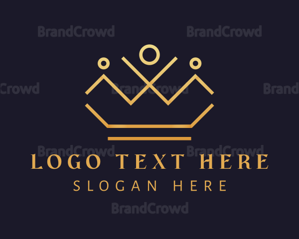 Golden Elegant Crown Logo