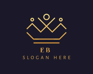 Fashion - Golden Elegant Crown logo design
