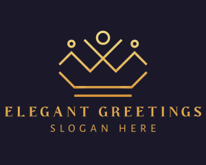 Golden Elegant Crown  logo design