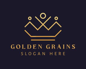 Golden Elegant Crown  logo design