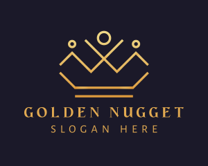 Golden Elegant Crown  logo design