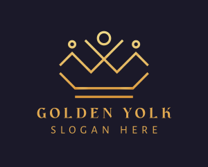 Golden Elegant Crown  logo design