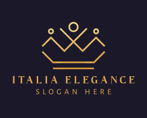 Golden Elegant Crown  logo design