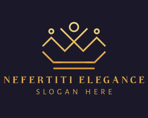 Golden Elegant Crown  logo design