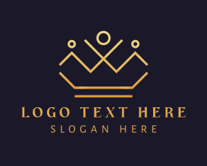 Golden Elegant Crown  Logo