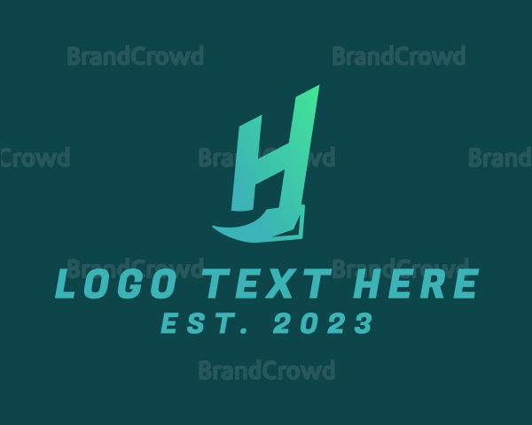 Construction Hammer Letter H Logo