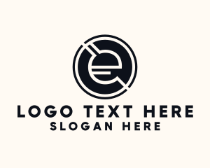 Currency - Modern Letter E logo design