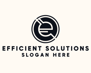 Modern Letter E logo design