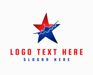 Company - Gradient Star Aircraft Pilot logo design