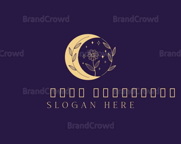 Floral Bohemian Moon Logo