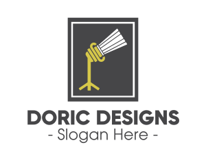 Doric - Spotlight Beam Pillar logo design