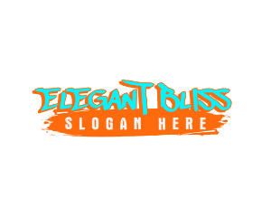 Hiphop - Colorful Grunge Wordmark logo design