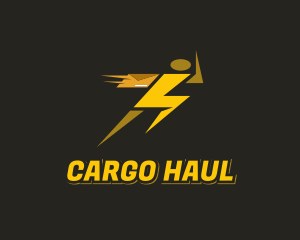 Lightning Fast Delivery Man logo design