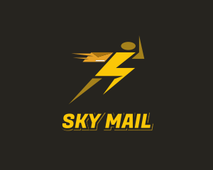 Lightning Fast Delivery Man logo design