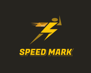 Lightning Fast Delivery Man logo design