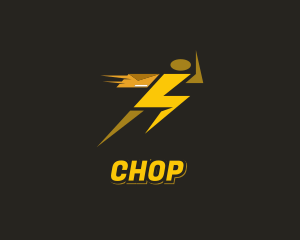 Speed - Lightning Fast Delivery Man logo design