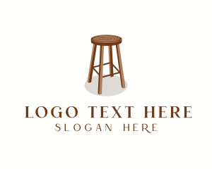 Wood Chair Stool Logo