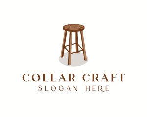 Wood Chair Stool logo design