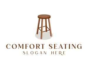 Wood Chair Stool logo design